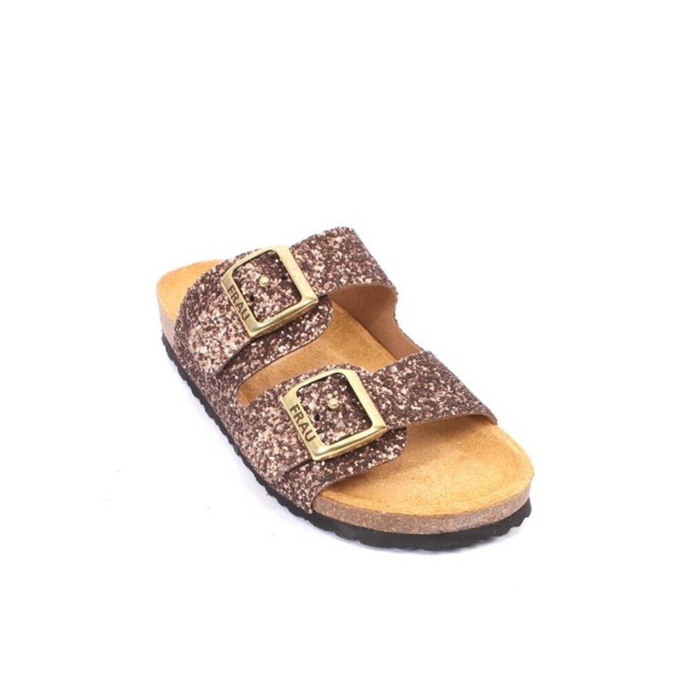 Frau 2477 Bronze Leather Platform Sandals